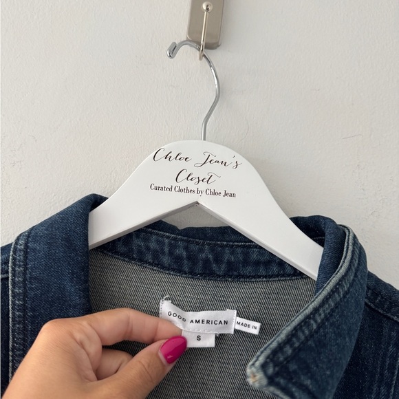 GOOD AMERICAN Fit For Success Pleated Wide Leg Denim Jumpsuit S - Picture 7 of 8